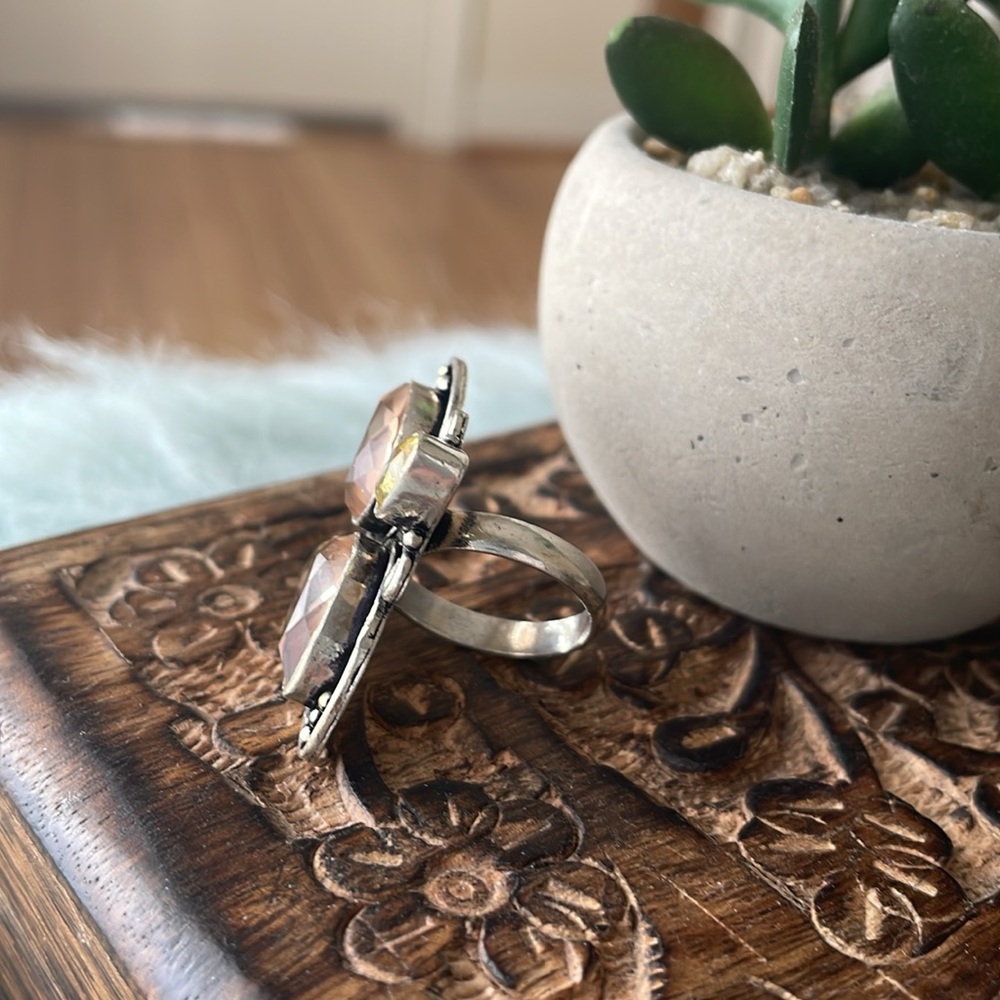 Multi-stone silver ring - Picture 3 of 7